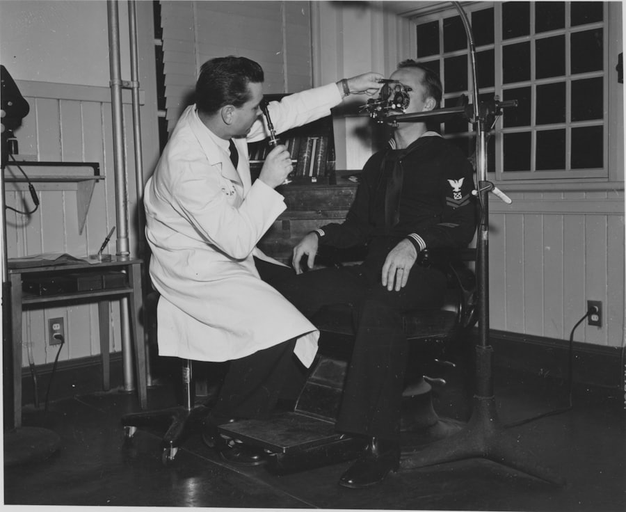 Dr. Anand Dixit examining a patient's eye